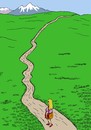 Cartoon: husband s alley (small) by Medi Belortaja tagged husband,wife,face,man,woman,marriage,alley,road