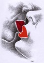 Cartoon: kiss and kiss (small) by Medi Belortaja tagged kiss,hearts,heart,love,lovers,kissing,valentines,day