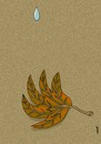 Cartoon: leaf begging (small) by Medi Belortaja tagged leaf,beggar,beggary,drop,water