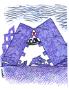 Cartoon: love after earthquake (small) by Medi Belortaja tagged love,lovers,kiss,earthquake