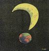 Cartoon: mark question (small) by Medi Belortaja tagged mark,question,moon,eart