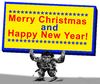 Cartoon: Merry christmas Happy New Year (small) by Medi Belortaja tagged tags