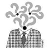 Cartoon: mysterious man (small) by Medi Belortaja tagged mark,question,face,vanished,mysterious