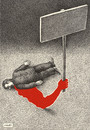 Cartoon: protest (small) by Medi Belortaja tagged protest demorcacy kided man