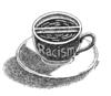 Cartoon: racism even in coffee (small) by Medi Belortaja tagged racism coffee wall double