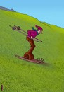 Cartoon: skiing (small) by Medi Belortaja tagged skiing,ski,snails