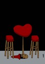 Cartoon: table for lovers (small) by Medi Belortaja tagged table,heart,love,lovers,pinocchio,san,valentino,lies
