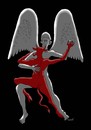 Cartoon: tango (small) by Medi Belortaja tagged tango,angel,fin,devil,dancing