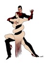 Cartoon: tango (small) by Medi Belortaja tagged tango,dancing,eel,snake,man,woman