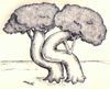 Cartoon: the tree is tired (small) by Medi Belortaja tagged trees,seat,relax