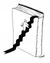 Cartoon: book (small) by Medi Belortaja tagged literature,books,education,ladder,reader