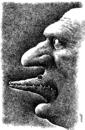 Cartoon: threatening portrait (small) by Medi Belortaja tagged threatening,threat,crocodile,mouth,lips,face,man