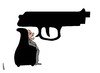 Cartoon: threatening speech (small) by Medi Belortaja tagged threat,threatening,speech,politicians,gun,kill,murder,head