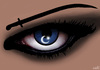 Cartoon: turkish eye (small) by Medi Belortaja tagged turkish,turkey,eye,woman,flag