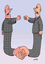 Cartoon: underground (small) by Medi Belortaja tagged underground,politicians,handshake,hassle