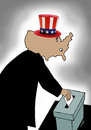Cartoon: usa elections (small) by Medi Belortaja tagged usa,presidential,elections
