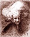 Cartoon: Van Rijn (small) by Medi Belortaja tagged rembrandt,van,rijn