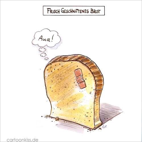 Cartoon: Brot (medium) by Riemann tagged brot,pflaster,schmerz,schnitte