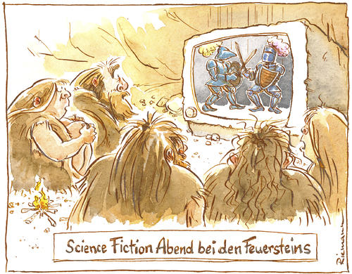 Cartoon: Feuersteins (medium) by Riemann tagged history,cave,men,medieval,times,prehistoric,tv,science,fiction,steinzeit,mittelalter,geschichte,fernsehen,science fiction,mittelalter,steinzeit,tv,fernsehen,geschichte,science,fiction