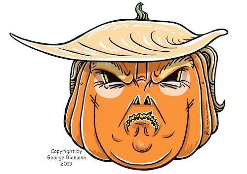 Cartoon: Halloween Mask (medium) by Riemann tagged halloween,mask,donald,trump,horrror,republicans,cartoon,george,riemann,halloween,mask,donald,trump,horrror,republicans,cartoon,george,riemann