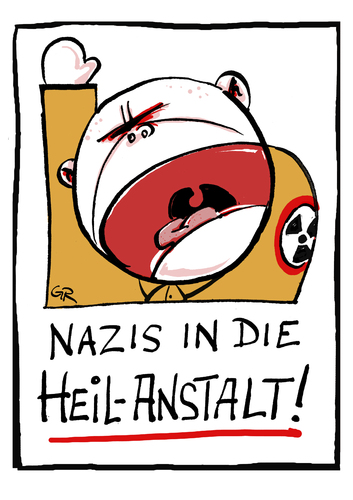 Cartoon: Heil-Anstalt (medium) by Riemann tagged neo,nazi,skinheads,npd,faschisten,faschismus,fascists,hitler,hass,fremdenfeindlichkeit,rechte,szene,neo,nazi,skinheads,npd,faschisten,faschismus,fascists,hitler,hass,fremdenfeindlichkeit,rechte,szene