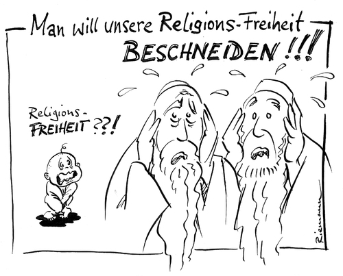 Cartoon: Religions-Freiheit (medium) by Riemann tagged beschneidung,circumcision,religion,freedom,free,choice,freie,wahl,beschneidung,circumcision,religion,freedom,free,choice,freie,wahl