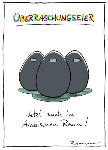 Cartoon: Überraschung (medium) by Riemann tagged überraschungseier,burkha,überraschung,frauen,arabien,islam,verbot,bekleidung,spielzeug,cartoon,george,riemann,überraschungseier,burkha,überraschung,frauen,arabien,islam,verbot,bekleidung,spielzeug,cartoon,george,riemann