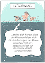 Cartoon: Entwarnung (small) by Riemann tagged klima,wandel,meer,meeresspiegel,plastik,plastiktueten,umwelt,erde,konsum,cartoon,george,riemann