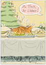 Cartoon: Festessen (small) by Riemann tagged weihnachten,heilig,abend,familie,essen,braten,harmonie,feiertag,feiern,festessen,bescherung,konflikte,geheimnisse,streit,cartoon,george,riemann