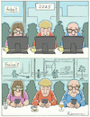Cartoon: Freizeitspaß (small) by Riemann tagged arbeit,freizeit,handy,online,bildschirm,zeit,wischen,digitale,welt,sucht,smombies,einsam,asozial,cartoon,george,riemann