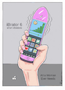 Cartoon: iBrator (small) by Riemann tagged smart,phone,vibrator,cell,dildo,women,men,sex,future,technology,massage,app,frau,mann,handy,digitale,revolution,cartoon,george,riemann