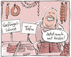 Cartoon: Krebswurst (small) by Riemann tagged wurst,aufschnitt,fleisch,krebs,schlachter,essen,ernährung,gesundheit,cartoon,george,riemann