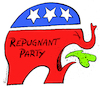 Cartoon: Republicans (small) by Riemann tagged republican,party,donald,trump,gop,usa,politiks,destruction,shame,repulsive,elections,president,government,elephant,logo,icon,republikaner,us,wahl,elefant,cartoon,george,riemann