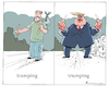 Cartoon: Trumping (small) by Riemann tagged donald,trump,president,united,states,republican,social,attitude,sozialverhalten,arm,reich,rich,poor,reworld,peace,atomic,bomb,northkorea,weltfrieden,atombombe,nordkorea,aussenpolitik,foreign,policy,agression,stupidity,trampeltier,cartoon,george,riemann