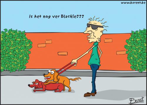 Cartoon: Blind man (medium) by barent tagged blind,dog,