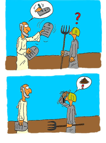 Cartoon: 10gebote (medium) by SHolter tagged bibel