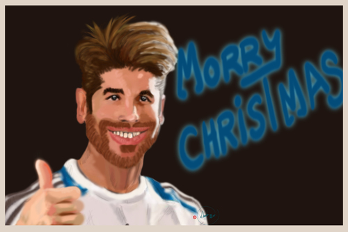 Cartoon: MORRY CHRISTMAS (medium) by BOHEMIO tagged christmas,ramos,sergio