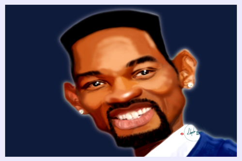 Cartoon: Will Smith (medium) by BOHEMIO tagged will,smith,caricature,actor