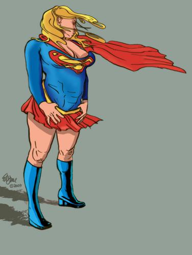 Super Girl By halltoons | Media & Culture Cartoon | TOONPOOL