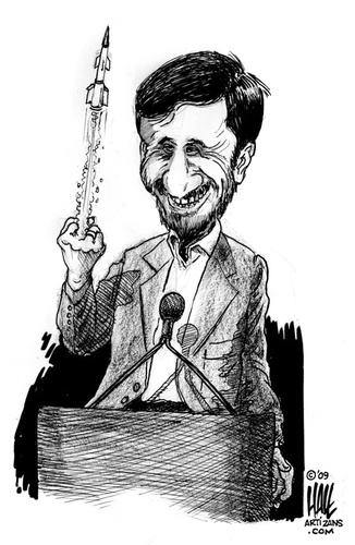 Cartoon: The Nuclear Finger (medium) by halltoons tagged iran,nukes,nuclear,proliferation,un,world,ahmadinejad