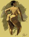 Cartoon: Gia Standing Pose (small) by halltoons tagged figure drawing nude woman girl pose