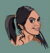 Cartoon: Manga bust (small) by halltoons tagged woman manga portrait