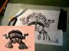 Cartoon: Robot Process Rough (small) by halltoons tagged digital,robot,drawing,sketch,photoshop