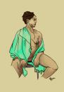 Cartoon: Rosetta digital sketch 6 (small) by halltoons tagged drawing,figure,model,digital,sketch,photoshop