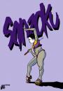 Cartoon: Samurai-Geisha 15 (small) by halltoons tagged samurai,geisha,japan,woman,sword,japanese,manga