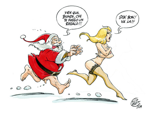 Cartoon: Santa Claus present (medium) by giuliodevita tagged santa,claus