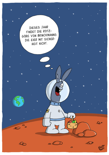 Cartoon: Rotzgöre (medium) by luftzone tagged weltall,verstecken,ei,hase,planet,erde,mars,ostern,lustig,cartoon,luft,thomas,thomas,luft,cartoon,lustig,ostern,mars,erde,planet,hase,ei,verstecken,weltall