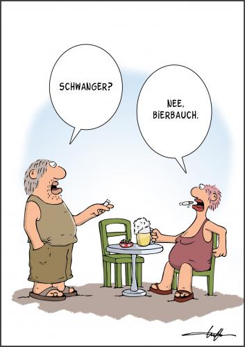 Cartoon: Schwanger oder was? (medium) by luftzone tagged fun,lustig,cartoon,man,frau,schwanger,woman,biergarten,bier,zigarette,humor,mann,frau,beziehung,partnerschaft,paar,gesellschaft,schicht,bierbauch,bier,alkohol,alkoholiker,schwanger,nachwuchs,kinder,eltern,dick