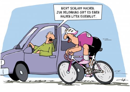 Cartoon: Tour de France (medium) by luftzone tagged doping,tour,de,france,radsport,eigenblut,vuelta,radrennen,sport,betrug,fahrrad,doping,tour de france,radsport,eigenblut,vuelta,radrennen,sport,betrug,fahrrad,a probe,amaury sport organisation,amphetamine,anabolika,antidopingkontrolle,blutdoping,blutprobe,dopingskandal,dopingtest,eigenblutdoping,fahrradrennen,testosteron,steroide,urinprobe,wachstumshormone,tour,de,france,amaury,organisation,probe