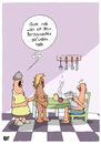 Cartoon: Bettenmachen (small) by luftzone tagged cartoonalarm,cartoon,thomas,luft,luftzone,humor,comic,spaß,lustig,freude,lachen,comedy,lacher,brüller,zeichnung,sprechblase,karikatur,küche,bett,fremdgehen,schlaf,seitensprung,kelle,messer,tisch,stuhl,ehepaar,mann,frau,beziehung,krise,kaffee,tasse,kanne,f